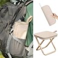 thumbnail image 6 of Hyasfey Outdoor Folding Stool with Carry Bag Portable Lightweight Heavy Duty Camping Backpacking Beach Picnic Fishing Collapsible Chair Seat, 6 of 7