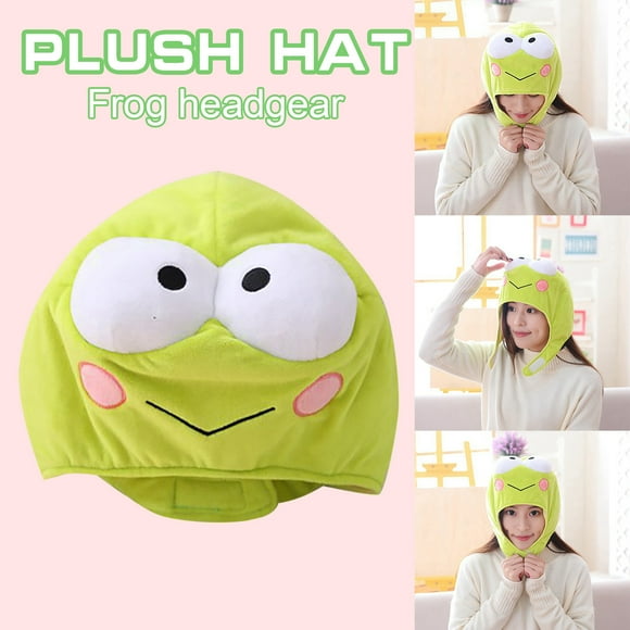 Fankiway Funny Adorable Plush -Frog Hat Cosplay Costume Dress Up Hat Home Essentials for New Apartment Clearance Household Gadgets On Clearance