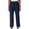 thumbnail image 2 of Karen Scott Womens Comfort Waist Classic Pants, Navy, Large, 2 of 2
