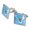 Silver, variant on Dove Bird Flying In the Sky Square Cufflink Set - Silver or Gold