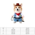 thumbnail image 3 of Funny Cowboy Dog Costume, Standing Pet Outfit with Hat and Denim Vest, Western Party Cosplay Apparel, for Small Medium Dogs Puppies Cats Photo Prop Dress Up, 3 of 7