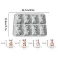 thumbnail image 3 of BINGLI Easter Bunny Silicone Molds 3D Chocolate Molds Easter Rabbit Candy Molds for Fondant Jelly Pudding Manual Soap Making of Easter Party Decoration Grey, 3 of 9