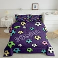 thumbnail image 2 of jejeloiu Colorfull Soccer Bedding Comforter Set,Football Sport Game Twin Comforter Sets,Teens Ball Lovers Bedding Set For Girls Boys,Luxury Bedroom Decor,2pcs, 2 of 8