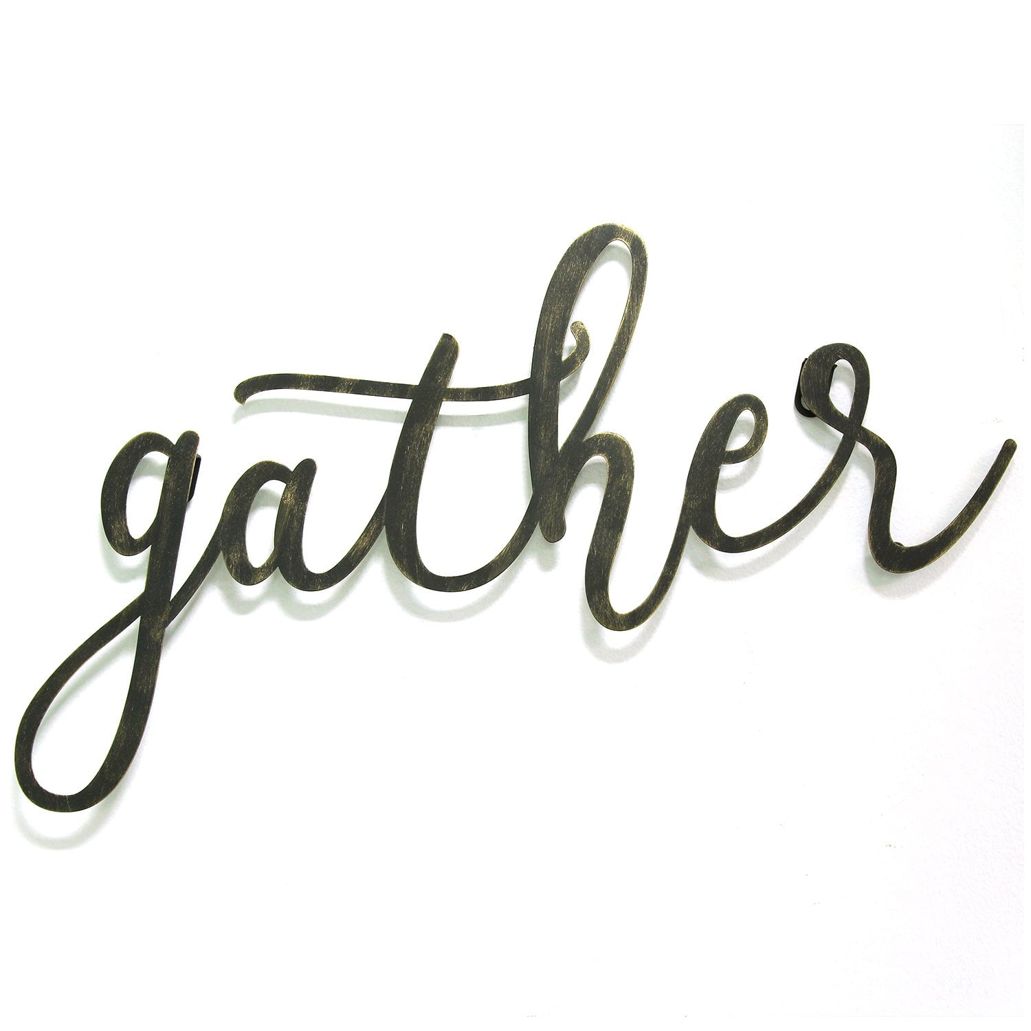 Stratton Home Decor 'Gather' Script Wall Decor in Black
