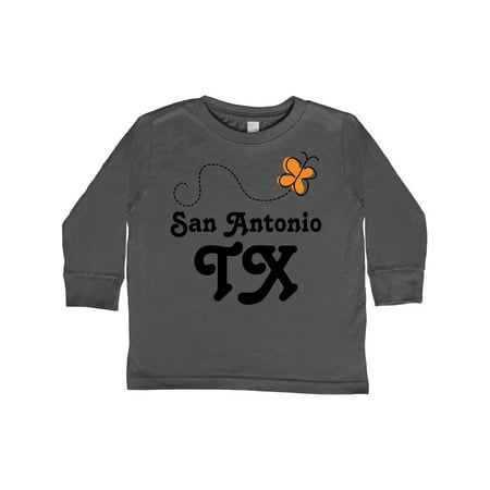 

Inktastic San Antonio Texas butterfly Gift Toddler Toddler Girl Long Sleeve T-Shirt