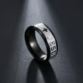 thumbnail image 2 of K-KED Mens Stainless Steel Christian Jesus Cross Ring Band Men Size 6-12-12-Black, 2 of 6