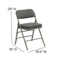 thumbnail image 6 of BizChair Metal Folding Chairs with Padded Seats | Set of 4 Gray Metal Folding Chairs, 6 of 9