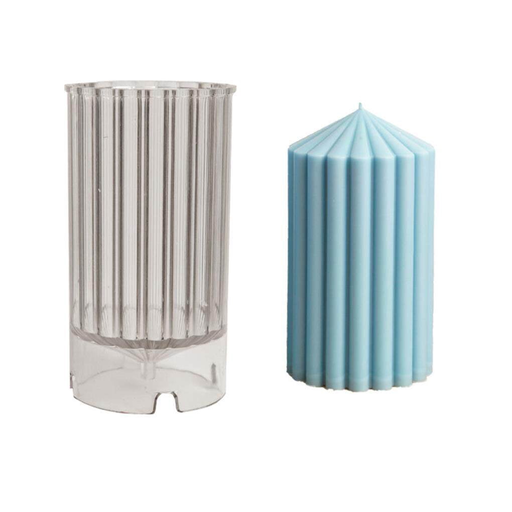 thinsony Coarse Rack Tip Scented Candle Mold Geometric Shape Plastic Candle Making Molds for Making Paraffin Wax and Carnauba Wax