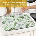 thumbnail image 5 of Leaves Dish Drying Mat 16x18 inch Reversible Green Leaf Dish Draining Mats with Hanging Loop Absorbent Watercolor Plants Dish Drainer Mat Microfiber Leaves Drying Pad for Kitchen Counter Sink, 5 of 6