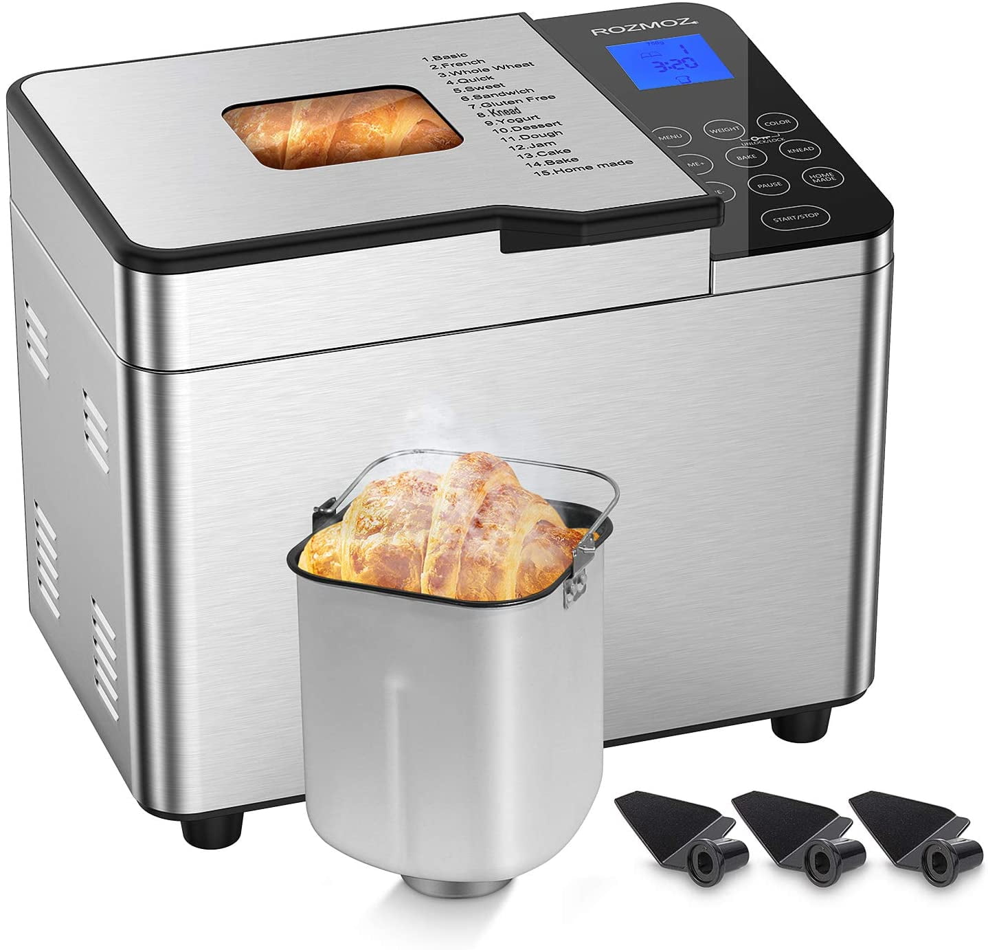 Food-grade Electric Automatic Bread Maker Digital Machine w/ Nonstic Details about   Quality 