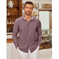 thumbnail image 2 of COOFANDY Mens Casual Shirts Long Sleeve Button Down Shirt Untucked Dress Shirts for Men, 2 of 6