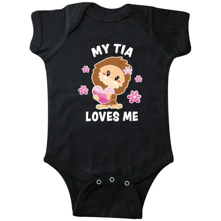 

Inktastic My Tia Loves Me with Bigfoot Gift Baby Girl Bodysuit
