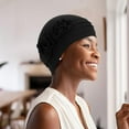 thumbnail image 6 of PHOGARY 4pcs Chemo Headwear for Women, Turbans Cap Beanie Hat Head Wraps Hair Coverings for Women, Women's Sleep Caps Chemo Cancer Hat with Flower Design, 6 of 7