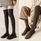 thumbnail image 5 of Calcetines hasta el muslo para mujer, extralargos, cálidos, gruesos, altos, largos, calentadores de piernas, 5 of 5