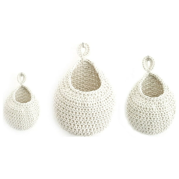 pstuiky Cestas colgantes de pared para frutas y verduras, cesta colgante para frutas