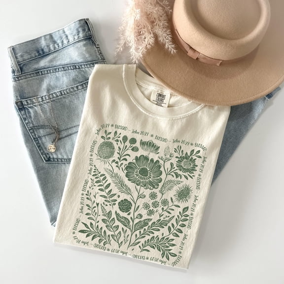 Fall Shirt: Christian Floral Bible Verse Tee