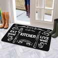 thumbnail image 5 of Drawing with Coloured Chalk Linen Non-slip Floor Mat, Entryway Doormat Durable Low-Profile Mat Home Decor, Rug Washable Kitchen Bathroom Laundry Bedroom Living Room Door Mat 30x17in, 5 of 6