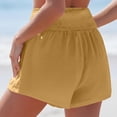 thumbnail image 4 of FAIWAD Linen Shorts for Women Summer Casual Smocked Elastic Waisted Wide Leg Shorts Boho Beach Short Pants, 4 of 9