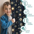thumbnail image 3 of Blackout Kids Curtains,Dark Blue Sun Moon Star Pattern Childrens Insulated Curtains Set Of 2,Bedroom Essentials,Toddler Room Decor 52x84in(132x213cm), 3 of 5