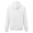 thumbnail image 5 of TOWED22 Men Hoodie Sweatshirt Casual Solid Color Hooded Sweater with Pockets Top Hoodie(White,M), 5 of 9