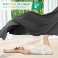 thumbnail image 3 of 100% Viscose Derived from Bamboo_Sheets King Size, Ultra Breathable & Cooling Bed Sheets for Hot Sleepers, Hotel Luxury Silky Bedding Sheets, 16" Deep Pocket - 4PC (Black,King), 3 of 18