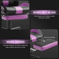 thumbnail image 5 of Soontrans Gaming Chair Office Chair, Computer Chair with Footrest & Adjustable Massage Lumbar Pillow, Ergonomic High Back Leather Game Desk Chair, Purple, 5 of 7