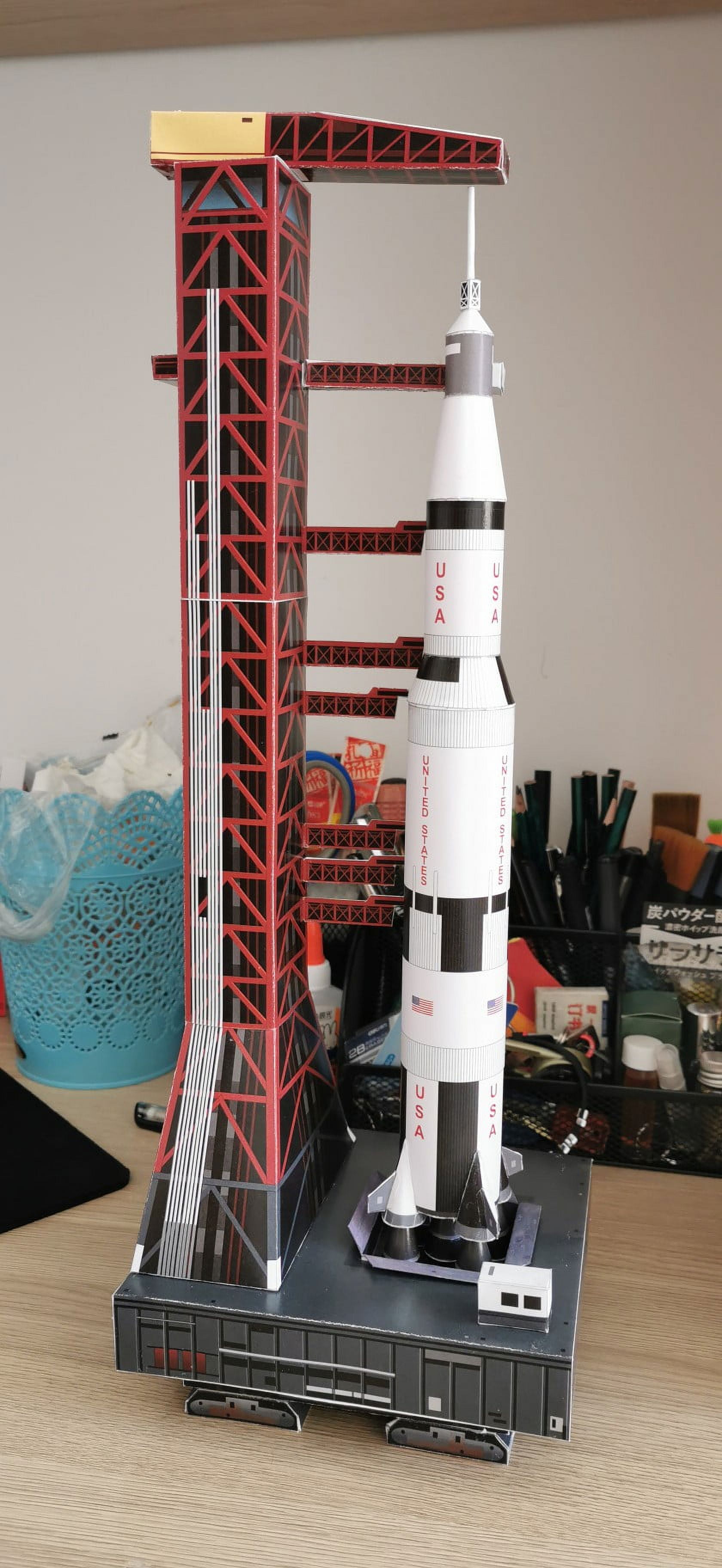 Saturn V Rocket Launch Pad Paper Model Set for Space Exploration  Enthusiasts for Collectors Hobbyists - Walmart Business Supplies, image size:1680x3648