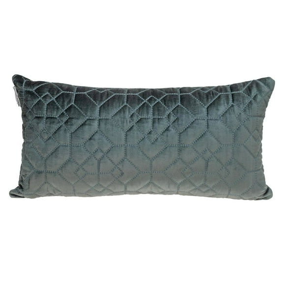 Parkland Collection Sora Transitional Quilted Gray/Charcoal Throw Pillow