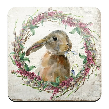 

Mittory Easter Bunny Wooden Heat Insulation Mat Kitchen Anti-slip Pot Mat Table Tea Cup Pad Bowl Mat Plate Mat