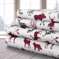 thumbnail image 1 of Safdie & Co. Sheet Set Flannel 4PC Q Wildlife, 1 of 3