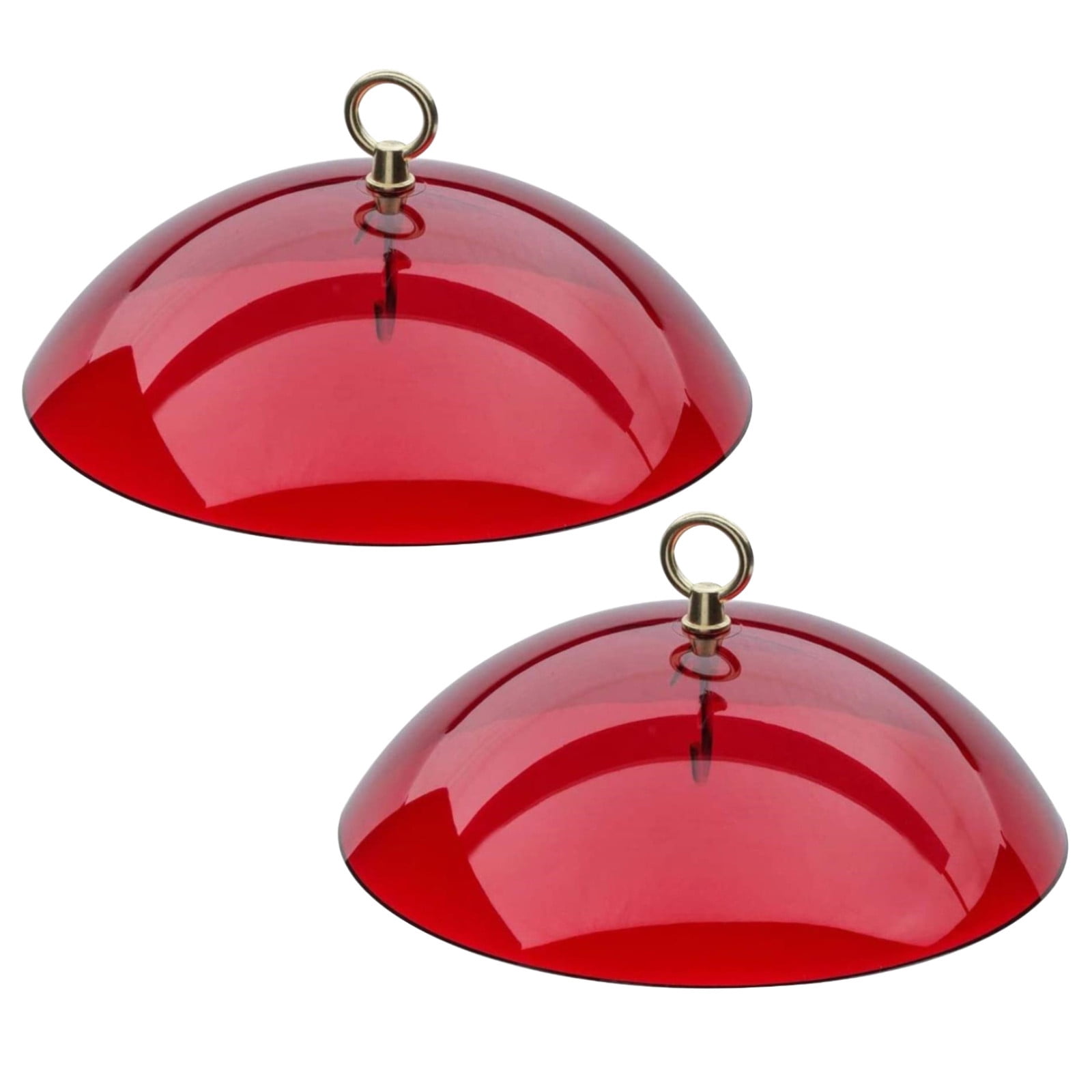 Yubatuo 2 Pcs Bird Feeders Protective Cover Rain Protective Cover Bird Feeder Rain Guard Round
