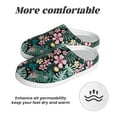 thumbnail image 6 of Daiia Rose Flowers Print Women’s Fuzzy Slippers Memory Foam Lightweight House Shoes Cozy Loafer Flannel House Shoes-39/40, 6 of 7