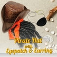 thumbnail image 2 of 4E's Novelty Halloween Pirate Hat Set with Dreadlocks, Eye Patch, and Earring, 2 of 8