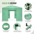 thumbnail image 4 of EAGLE PEAK 10x10 Portable Walk-in Greenhouse Instant Pop-up Easy Setup Indoor Outdoor Plant Gardening Green House Canopy,Green, 4 of 8
