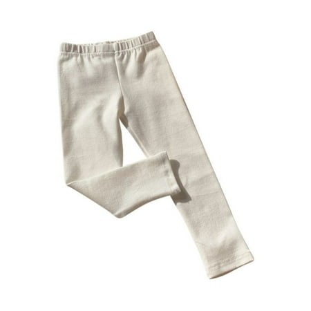 

Toddler Girls Solid Leggings Cotton Stretch Basic Legging for Kids Fitting Long Pant Girls Leggings Toddler Active Leggings 6-7YWhite