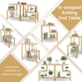 thumbnail image 2 of Topcobe G-Shaped Side Table 3-Tier Mobile End Table with Open Shelves, End Tables Living Room, Modern Furniture for Home-White, 2 of 8