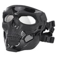 thumbnail image 2 of Máscara de paintball, máscara facial completa con gafas de protección ocular para supervivencia CS. Negro, 2 of 9