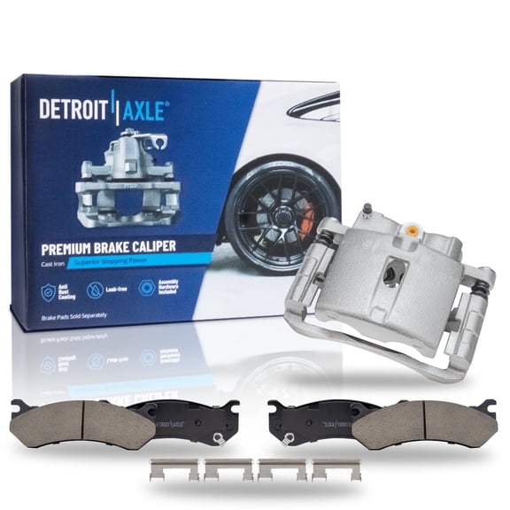 Detroit Axle - Front Brake Pads Left Caliper for Escalade Express Savana 1500 Tahoe Yukon Replacement
