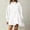 White, variant on Idoravan Women's Dresses Womens Plus Size Fashion Women's Casual Over Sized Sweatshirt Long Sleeve Hooded Sweatshirt Dress Round-Neck Ladies Mini Dresses Khaki L