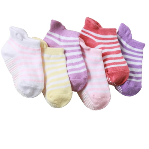 Minnieouse 6 piezas de medias para niños, calcetines tobilleros transpirables antideslizantes con buena elasticidad, estilo Simple, buena artesanía, ropa Medias términos cruzados chica 8-10 Minnieouse AP009062-48B