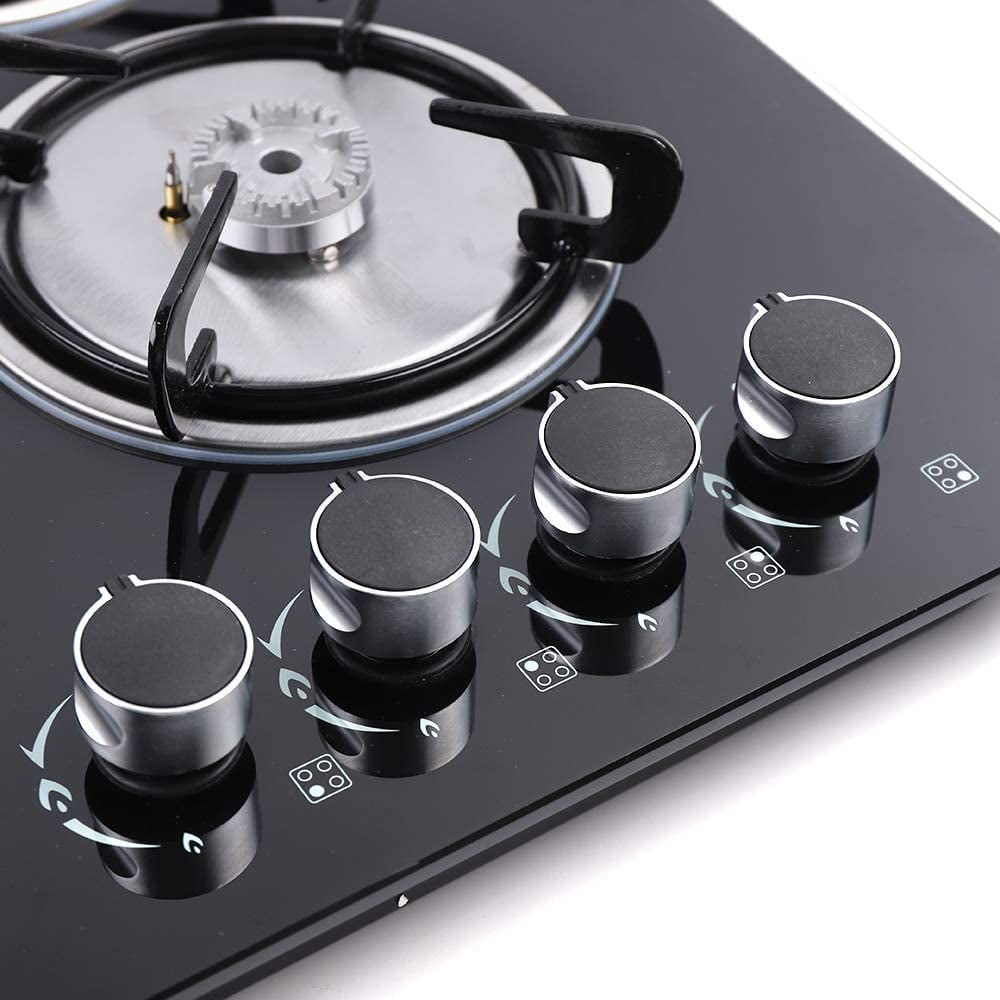 Fetcoi, 4 Burners Built-In Stove Top Gas Cooktop Kitchen Easy to Clean Gas Cooking Easy To Clean 23.3"