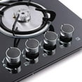 thumbnail image 5 of ANQIDI 23" Gas Cooktop 4 Burners Gas Stove Black Built-In Stovetop Tempered Glass Sureface Gas Hobs (4 Burners), 5 of 8
