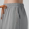 thumbnail image 5 of Sngxgn Womens Casual Pants Straight Solid Elastic Pants Long Drawstring Women Waist Casual Pants Pants(Grey,XXL), 5 of 7