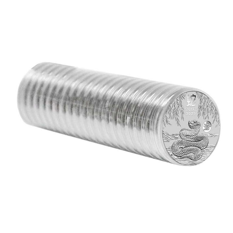 Roll of 20 - 2025 1 oz Silver Lunar Snake Dragon Privy BU
