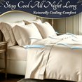 thumbnail image 5 of 4Pcs Bamboo Cooling Bedding Set, Extra Deep Pocket Breathable Sheets for Hot Sleepers, Pillowcases, Flat Sheet & Fitted Sheet, Perfect Family Gift, 5 of 8
