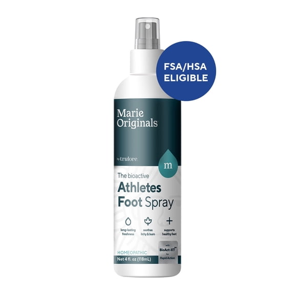 Marie Originals Athletes Foot Spray, Antifungal Treatment, Itch Relief and Foot Deodorant for Women and Men Travel, and Work, 4 Fl. Oz