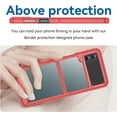 thumbnail image 2 of Case for Samsung Galaxy Z FILP 3 5G Case Slim Dropproof [Defend from Drop/Scratch/Slip/Fingerprint] Clear Acrylic Hard Back Soft TPU Bumper Hybrid Phone Cover for Samsung Z FILP 3 5G-Red, 2 of 7