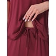 thumbnail image 5 of DARING DIVA Women's Soft Short Sleeve Shirt Long Pant Pajamas Sets XS Red, 5 of 6