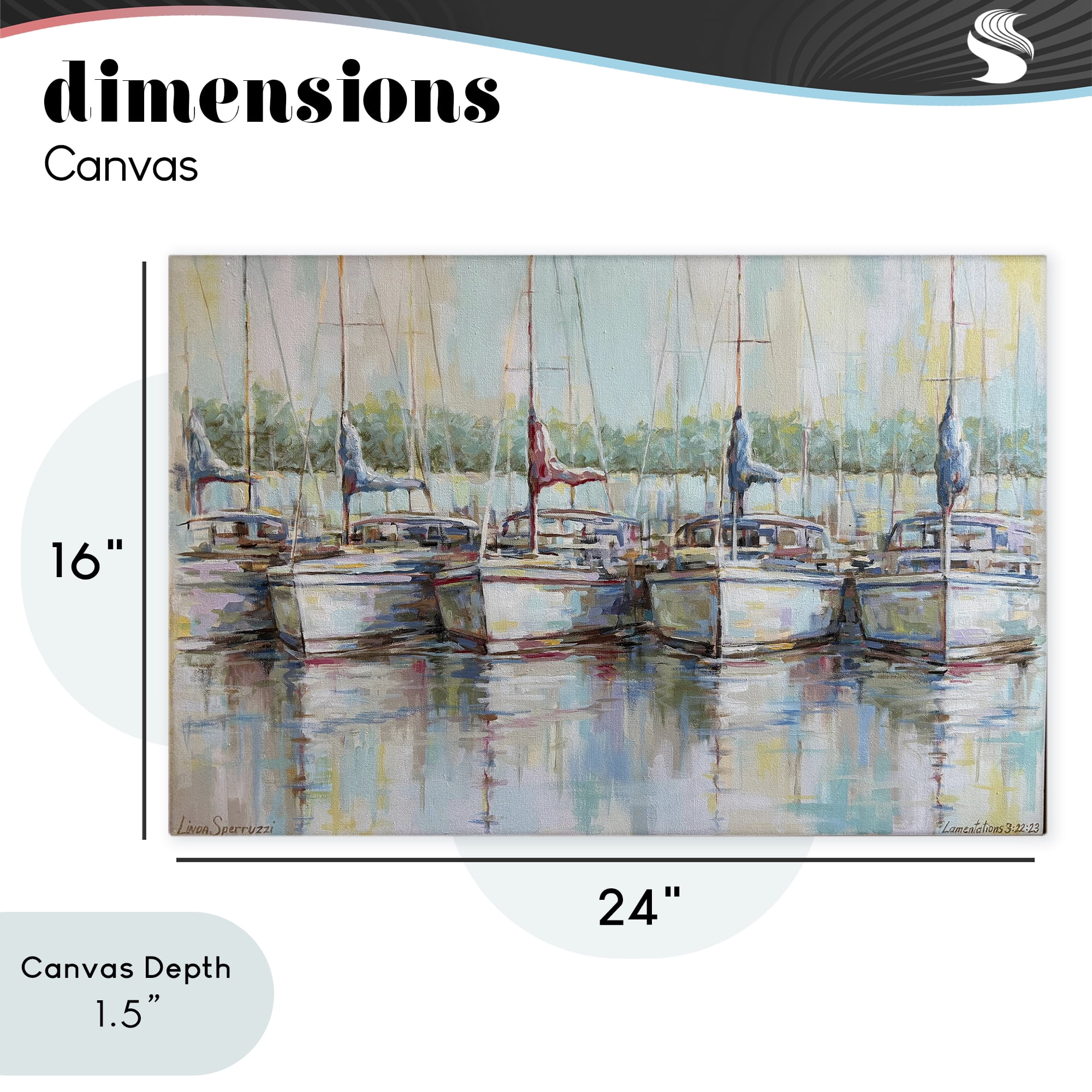 Stupell Industries Morning At The Marina Canvas Wall Art, design by Linda Sperruzzi