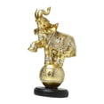 thumbnail image 2 of Estatua de elefante de resina coleccionable, decorativa, hecha a mano, figura de animal de moda Oro, 2 of 9
